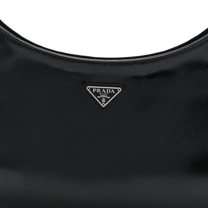 Prada Spazzolato Cleo Shoulder Bag Black 7 of 9