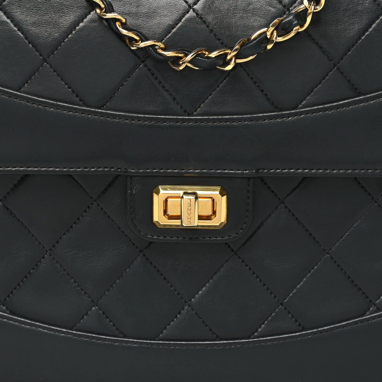 Chanel Lambskin Quilted Medium Mademoiselle Single Flap Black 8 of 11