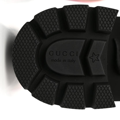 Gucci Calfskin Sylvie Web Womens Lace Up Combat Boots 36.5 Black 6 of 10