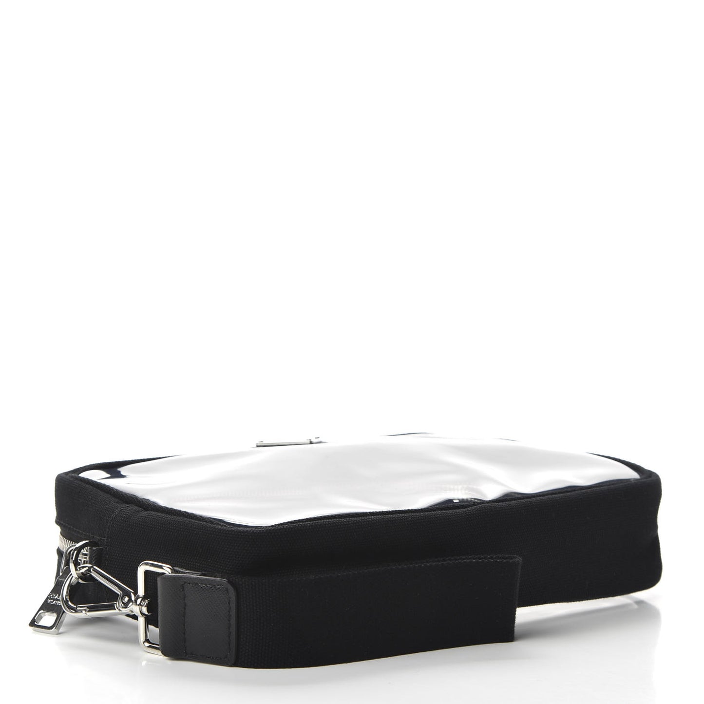 Canvas Plexiglass Wristlet Black