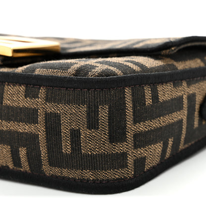 Fendi Fabric Jacquard FF 1974 Mini Baguette Tobacco Moro Black 10 of 11
