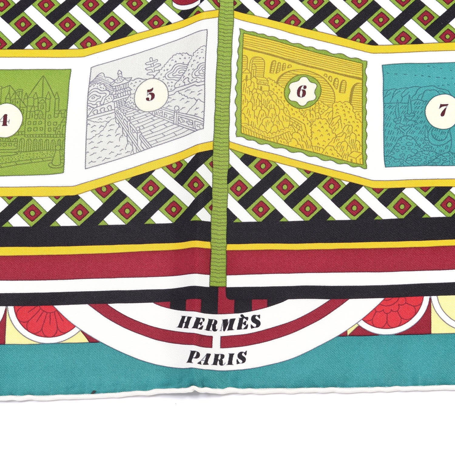 Hermes Silk Le Tour du Monde en 63 Cases 90 2 of 4