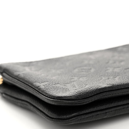 Louis Vuitton Empreinte Double Zip Pochette Black 8 of 9