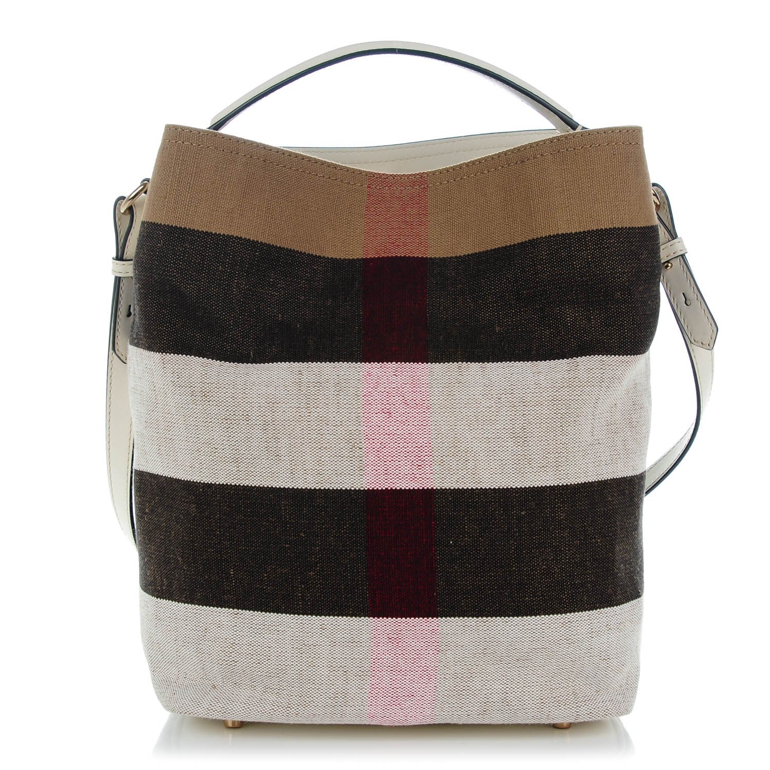 Burberry Canvas Mega Check Medium Ashby White 1 of 8