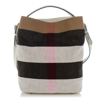 Burberry Canvas Mega Check Medium Ashby White 1 of 8