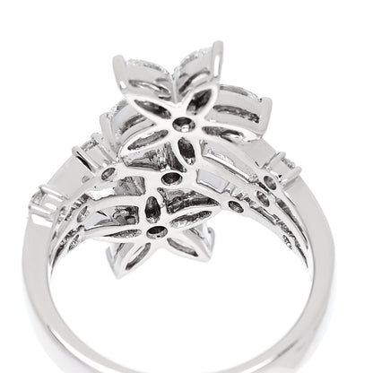 Parker & West by FASHIONPHILE 18K White Gold Diamond 1.46ctw Flower Ring 53 6.5 8 of 9