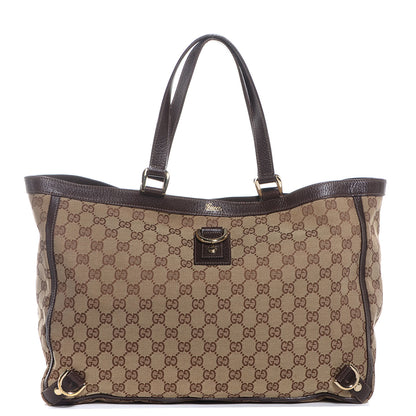 Gucci Monogram Abbey Large Tote Dark Brown 1 of 8