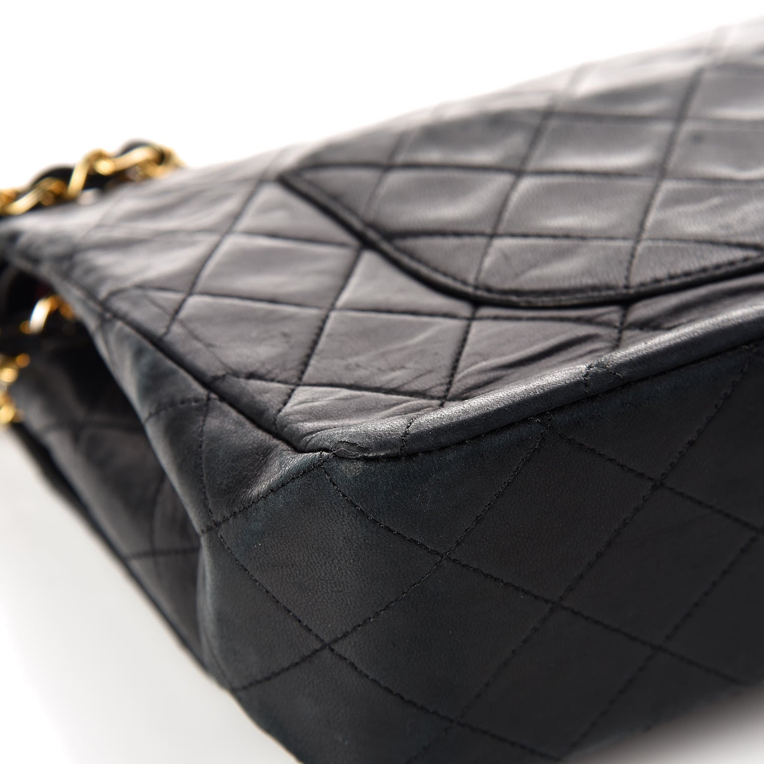 Chanel Lambskin Quilted Medium Double Flap Black 12 of 14