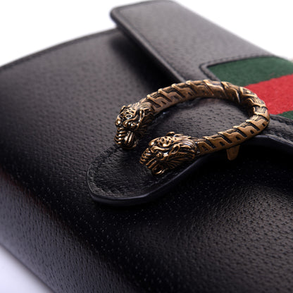 Gucci Calfskin Web Mini Dionysus Chain Wallet Black 12 of 13