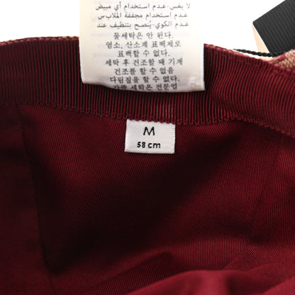 Gucci Monogram Textured Dollar Calfskin Zeno Baseball Hat M Camel Bordeaux 10 of 10