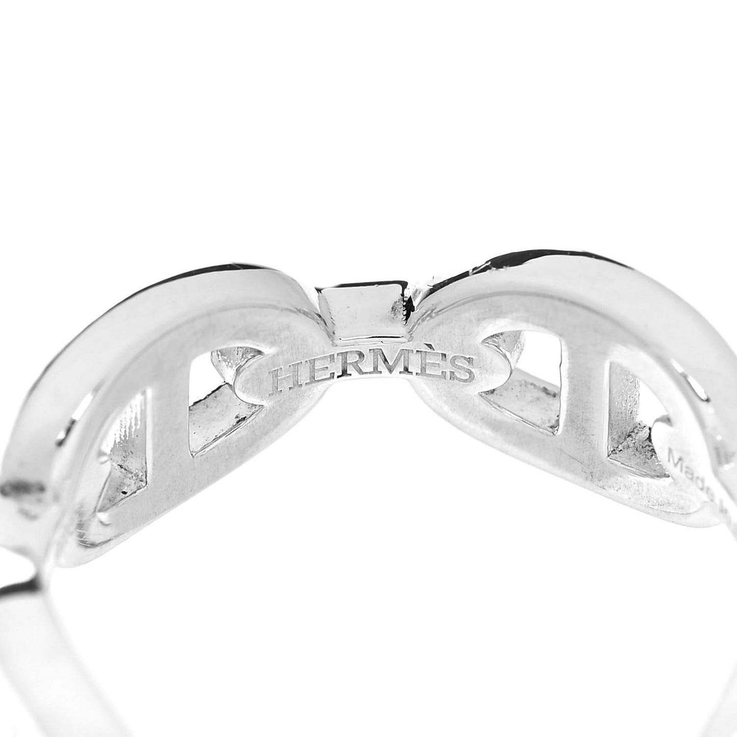 Sterling Silver PM Chaine d'Ancre Enchainee Band Ring 55 7.25