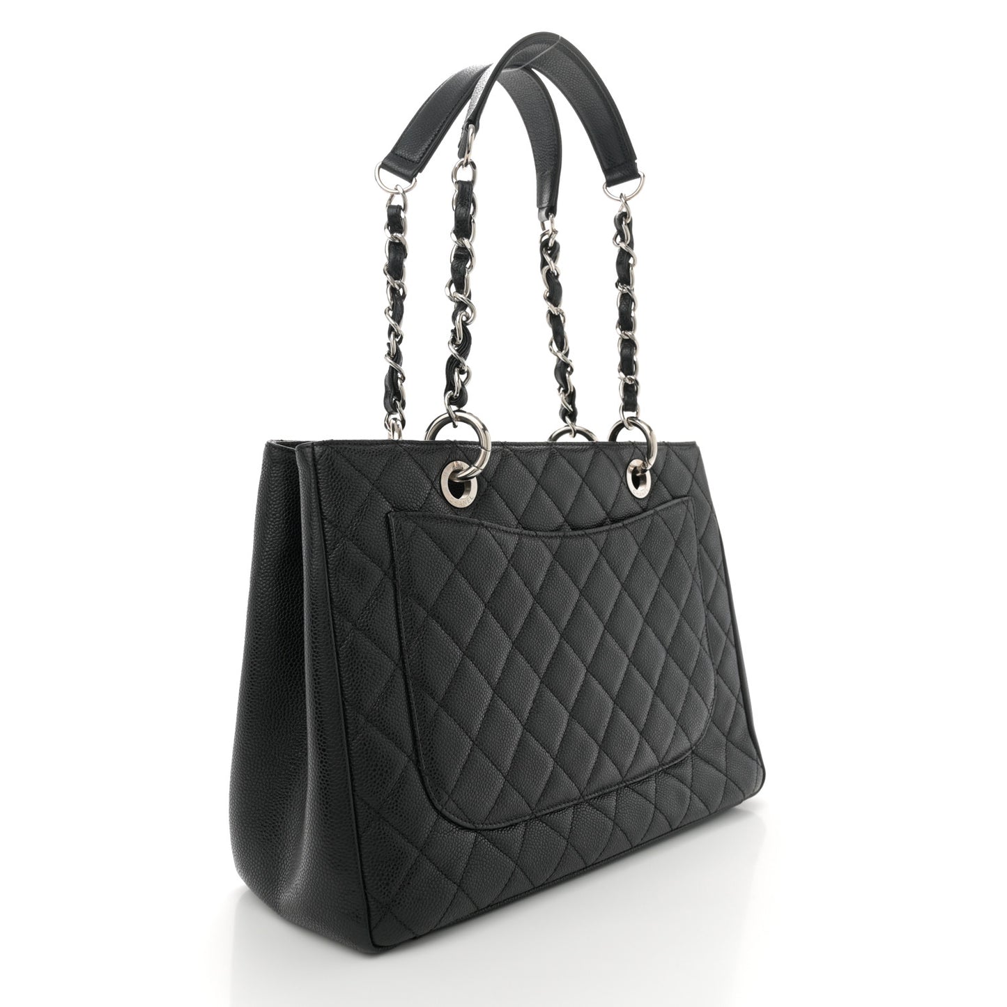 Caviar Quilted Grand Shopping Tote GST Black