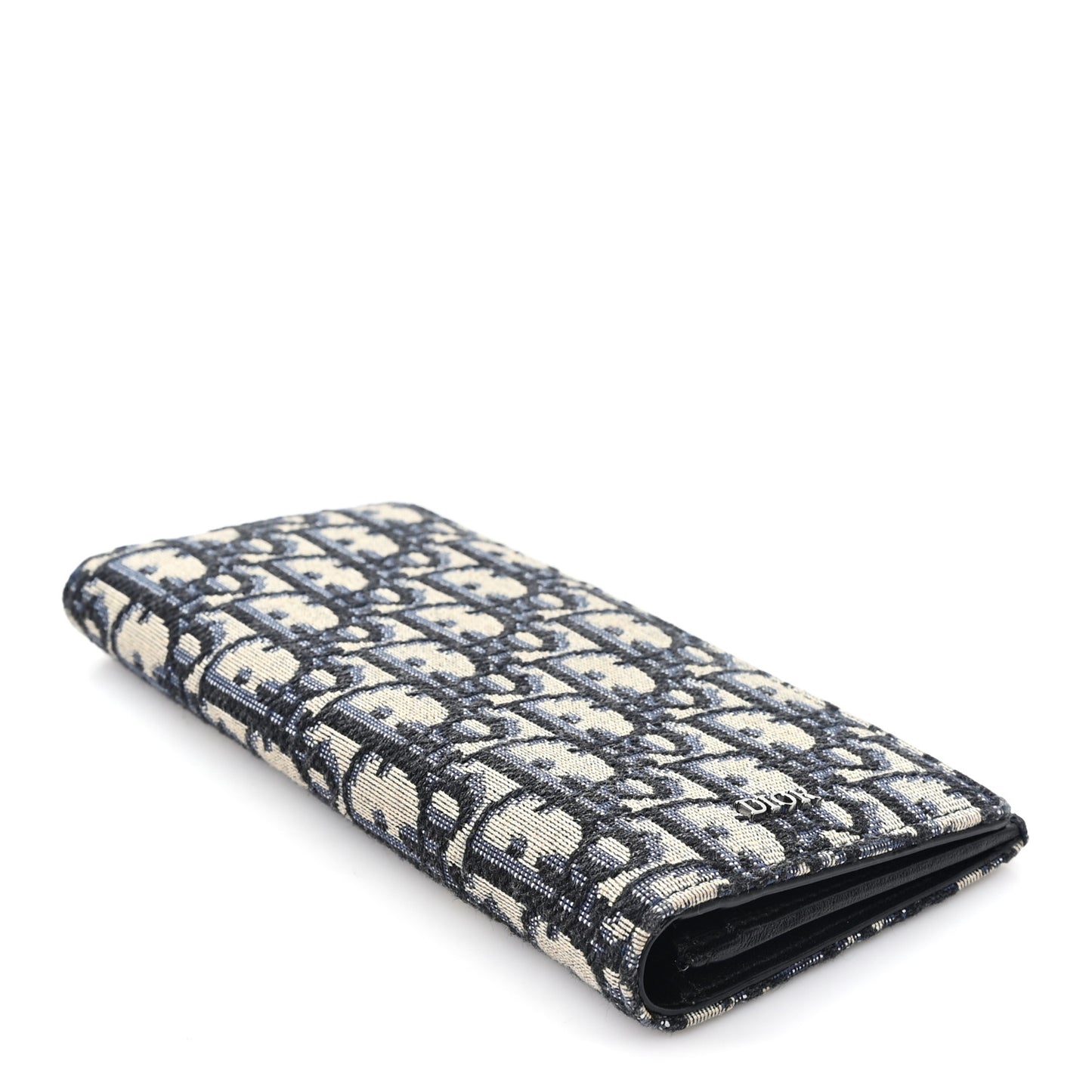 Oblique Long Vertical Wallet Blue Multicolor
