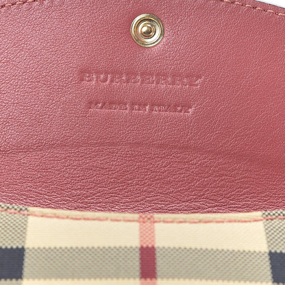 Burberry Calfskin House Check Chesam Card Case Cinnamon Red 6 of 7