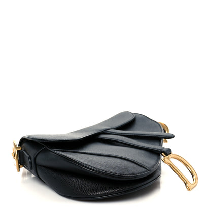 Christian Dior Grained Calfskin Saddle Bag Black 4 of 11