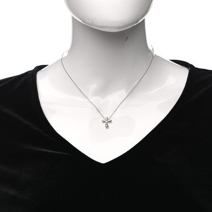 Tiffany Sterling Silver 16mm Elsa Peretti Cross Pendant Necklace 2 of 5