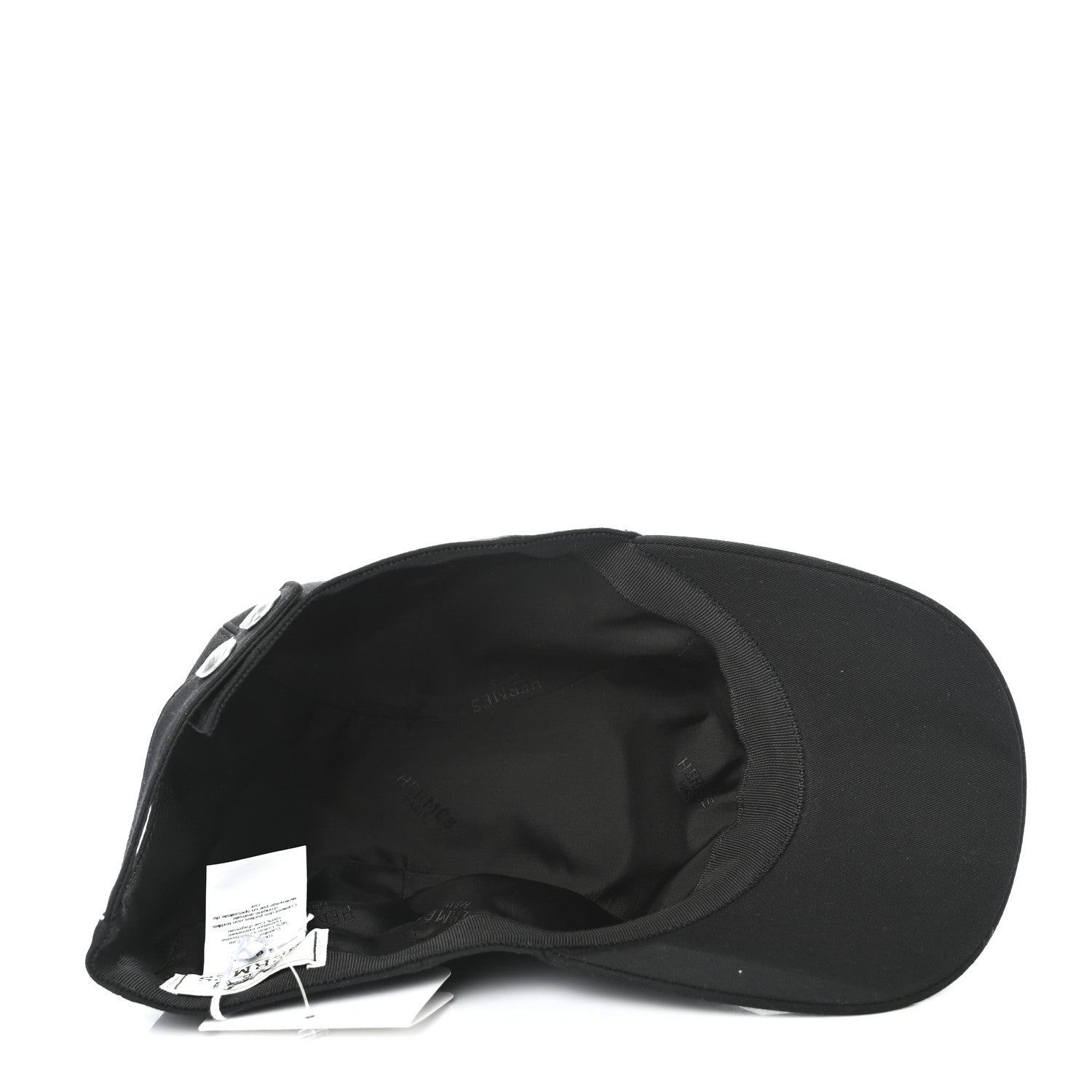 Hermes Cotton Miles H Circle Hat 59 Black 7 of 8