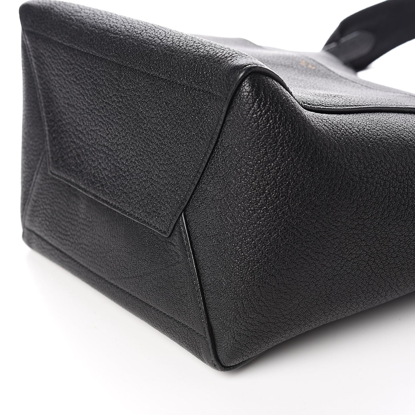 Goatskin Sangle Bucket Bag Black