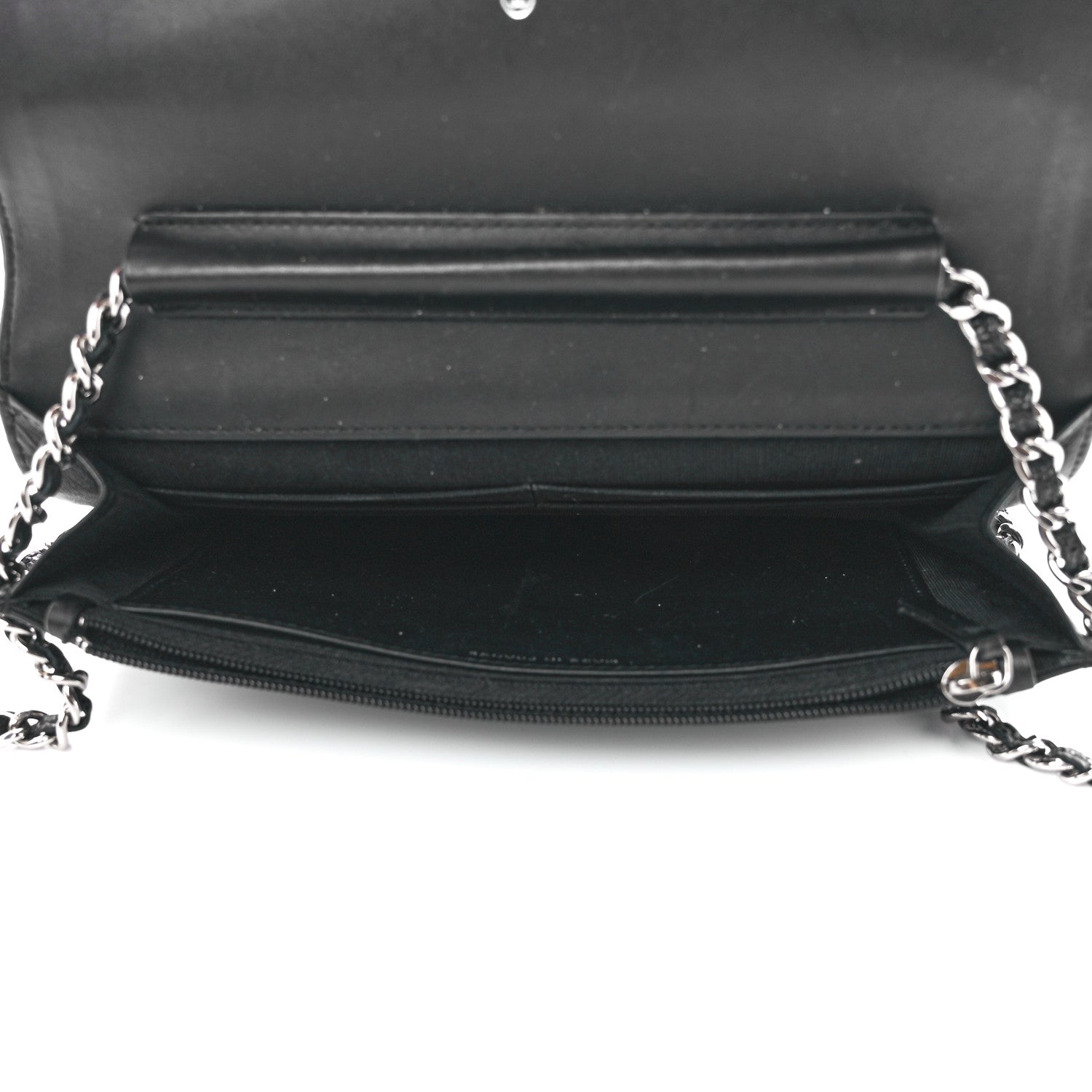 Chanel Caviar Timeless CC Wallet On Chain WOC Black 5 of 12