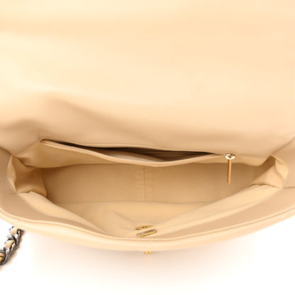 Chanel Lambskin Quilted Large Chanel 19 Flap Beige 5 of 11