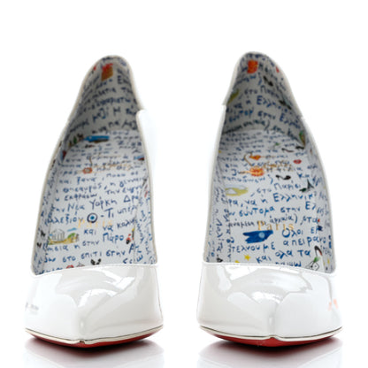 Christian Louboutin Patent Hot Chick 100 Pumps 36.5 White 2 of 9