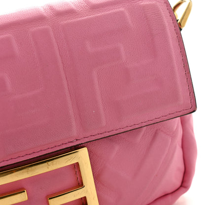 Fendi Nappa FF 1974 Embossed Mini Baguette Lollypop 11 of 13