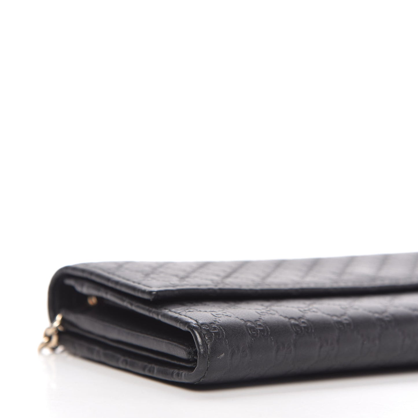 Soft Microguccissima Dice Chain Wallet Black