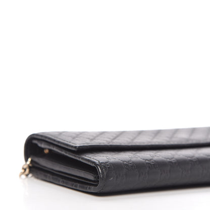 Gucci Soft Microguccissima Dice Chain Wallet Black 6 of 9