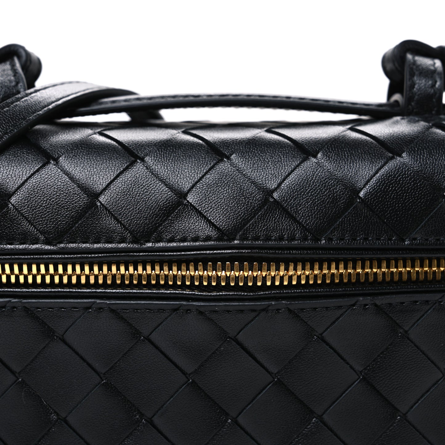 Calfskin Intrecciato Bang Bang Vanity Case Black