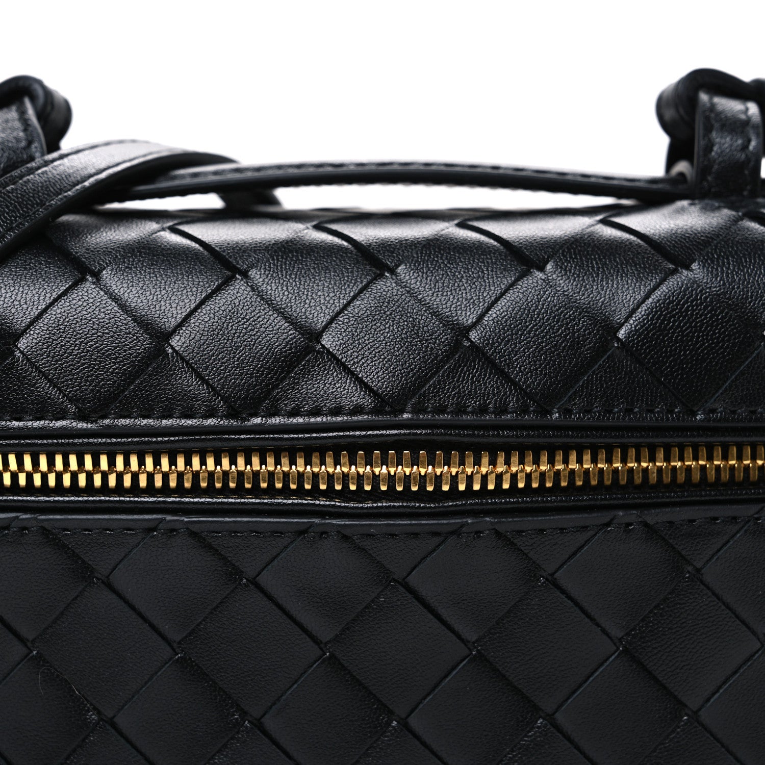 Bottega Veneta Calfskin Intrecciato Bang Bang Vanity Case Black 9 of 11