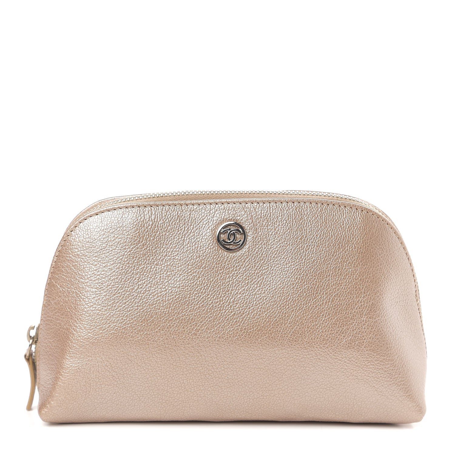 Chanel Metallic Goatskin Cosmetic Case Gold 1 of 8