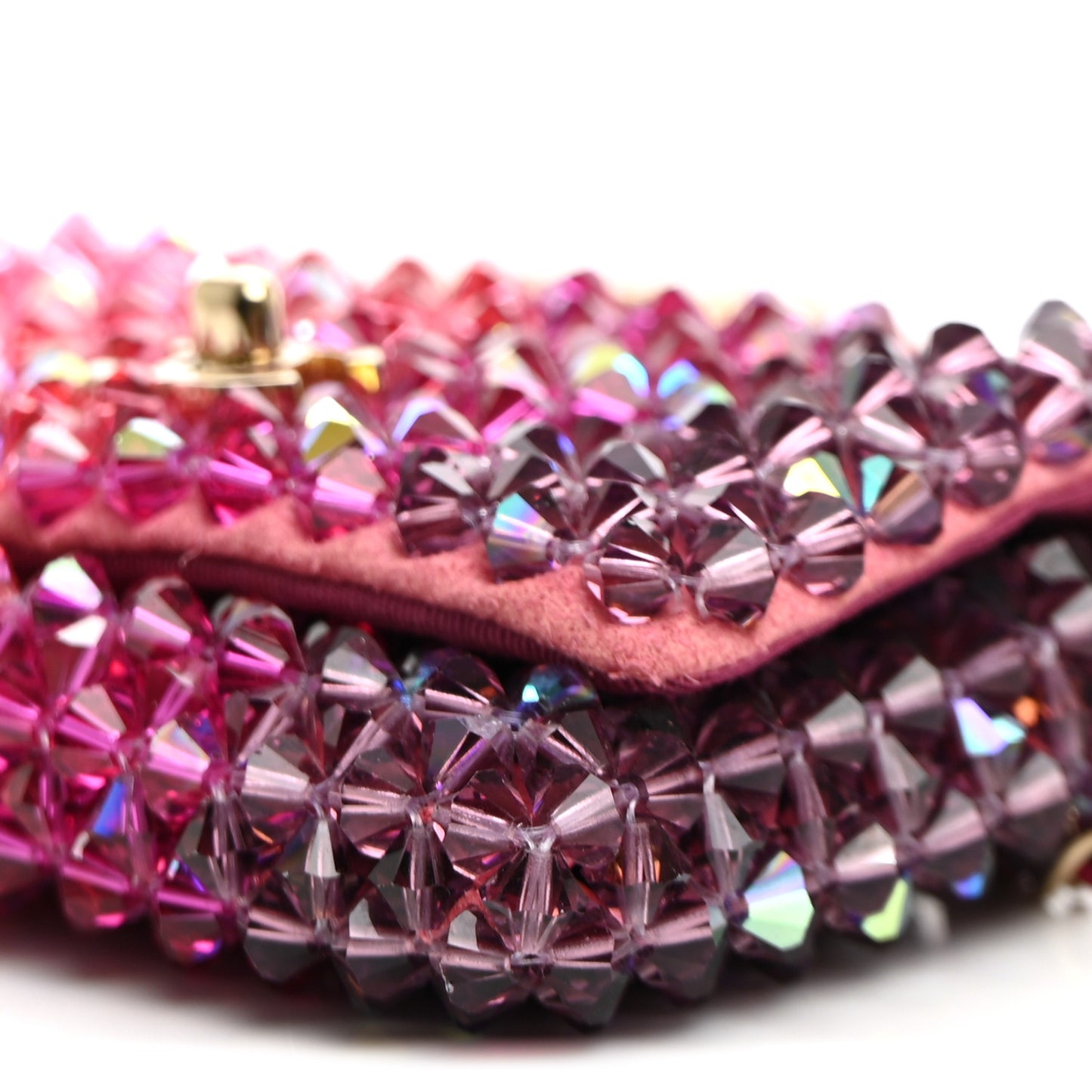 Crystal Mini Flap Pink Purple