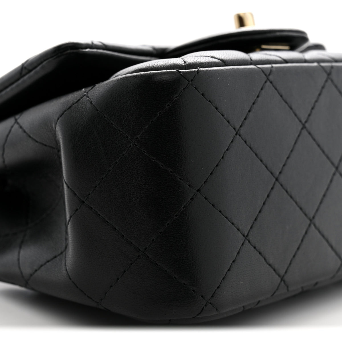 Chanel Lambskin Quilted Mini Square Flap Black 9 of 10