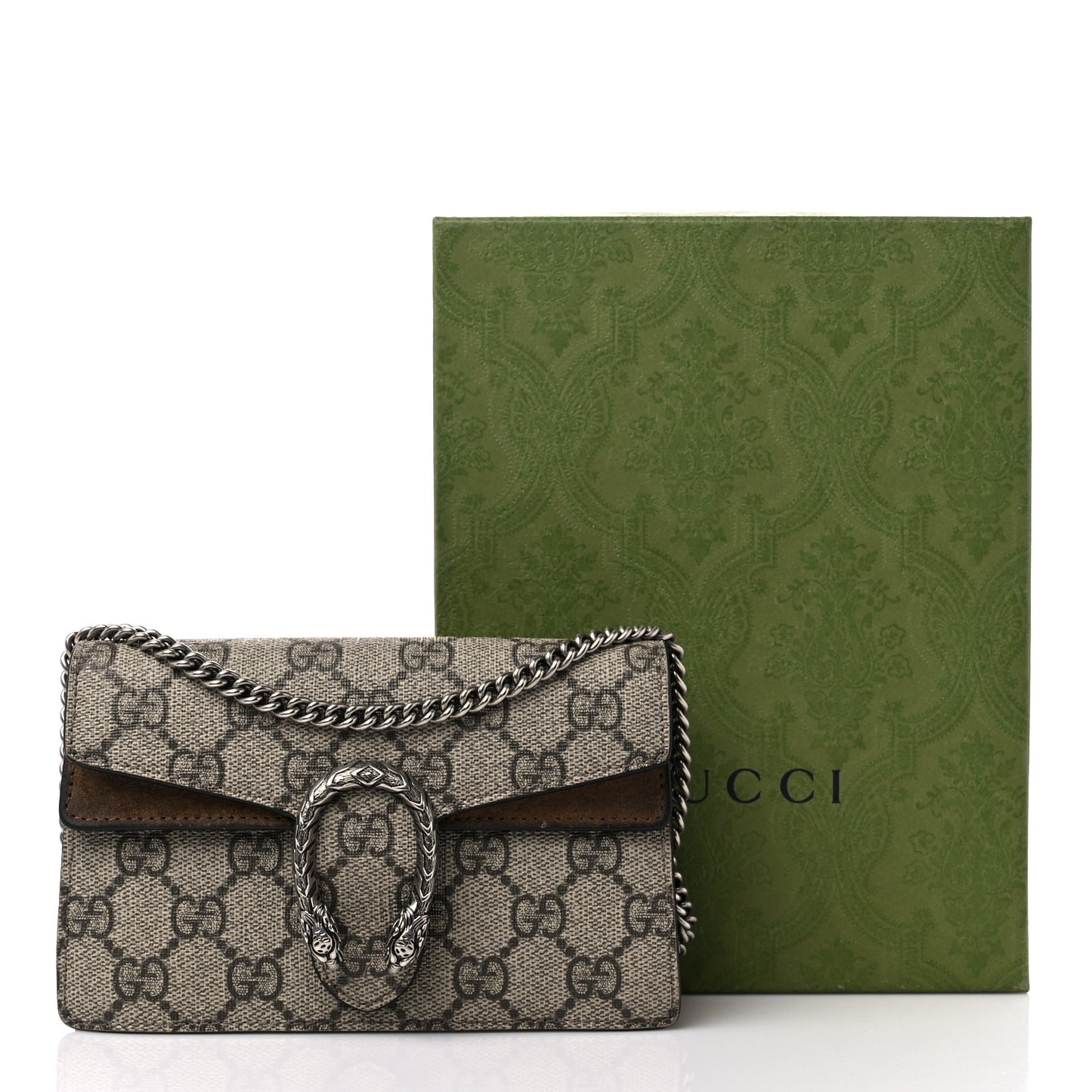 GG Supreme Monogram Super Mini Dionysus Shoulder Bag Taupe