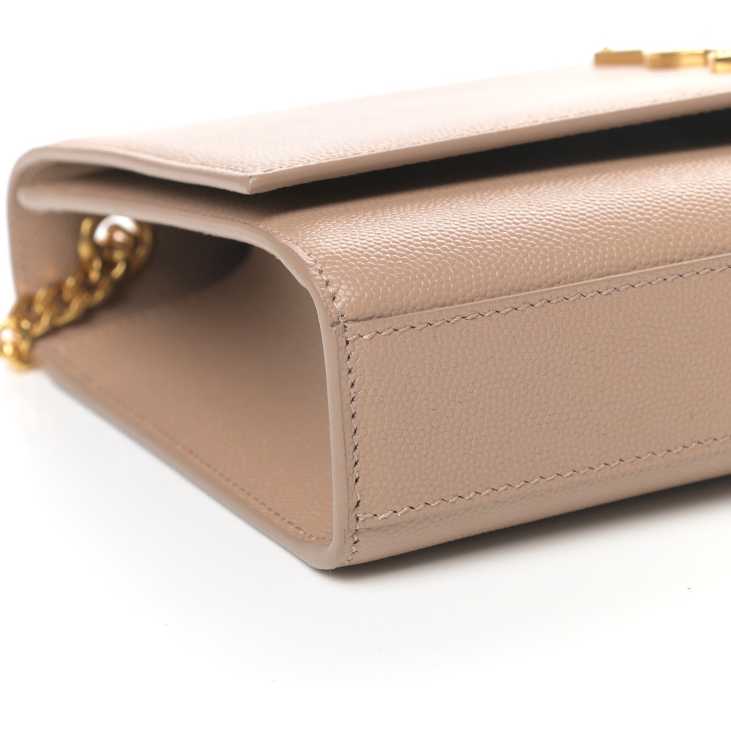 Saint Laurent Grain De Poudre Medium Monogram Kate Satchel Nude Powder 7 of 8