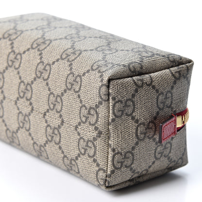 Gucci Soft GG Supreme Monogram Calfskin Small Ophidia Cosmetic Case Beige Ebony Hibiscus Red 8 of 8