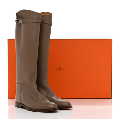 Hermes Swift Kelly Jumping Boots 39 Etoupe 9 of 9
