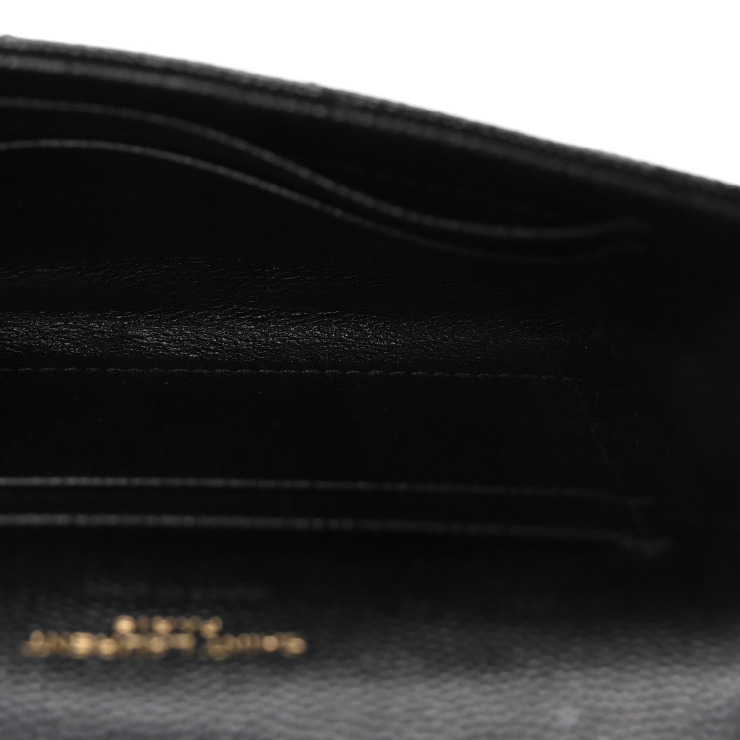 Saint Laurent Grain De Poudre Matelasse Chevron Small Monogram Envelope Wallet Black 5 of 7