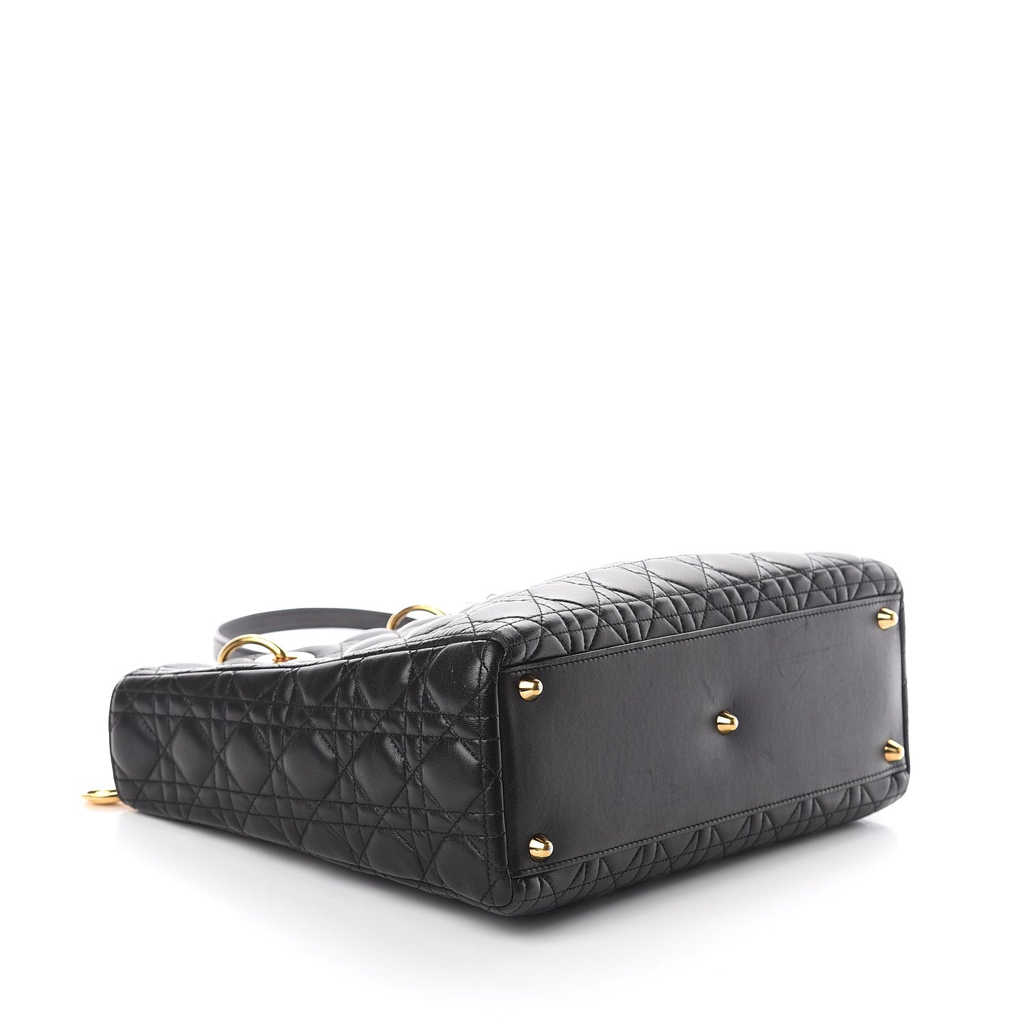 Lambskin Cannage Large Lady Dior Black