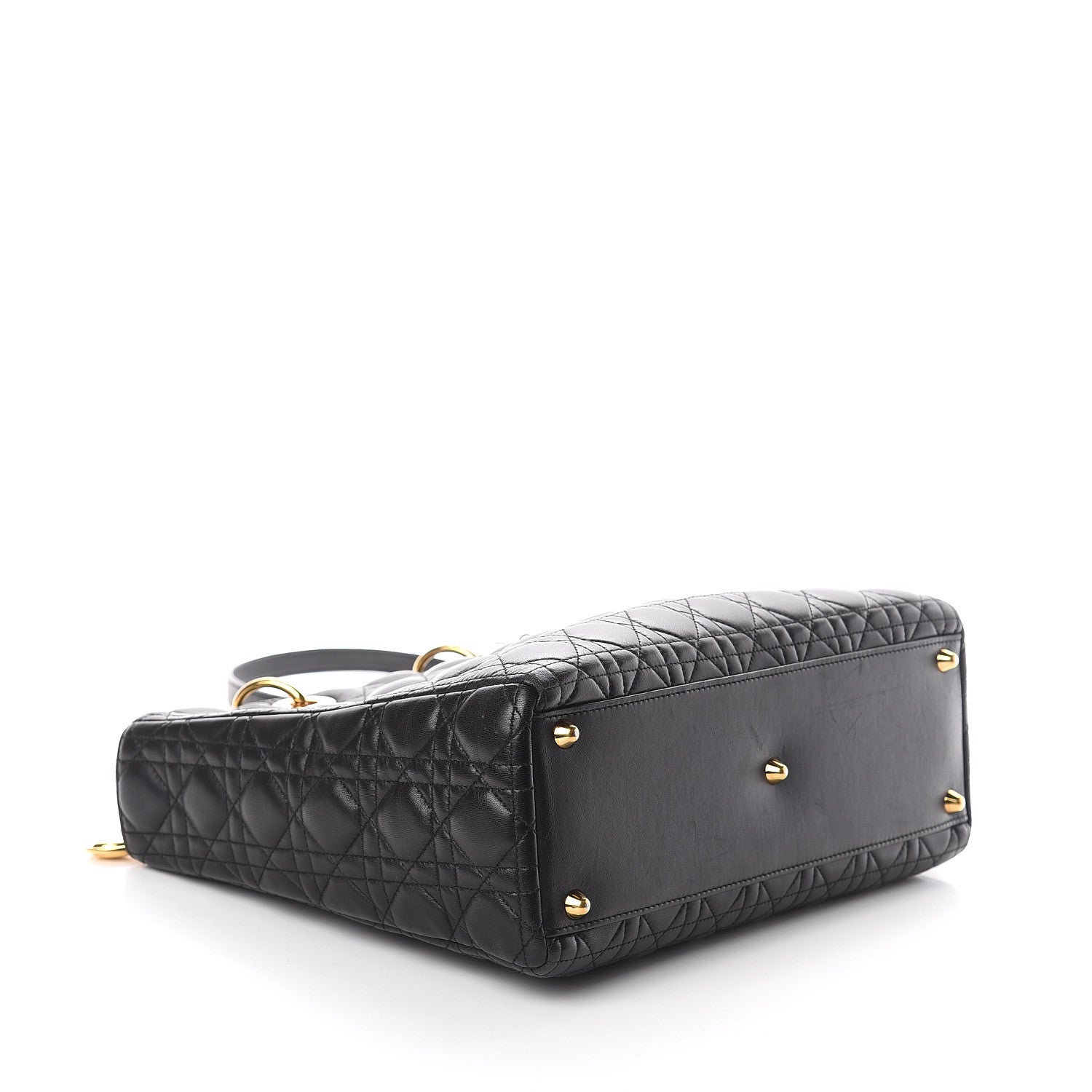 Christian Dior Lambskin Cannage Large Lady Dior Black 3 of 9