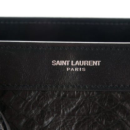 Saint Laurent Python Calfskin Embossed Small Sac de Jour Black 6 of 11
