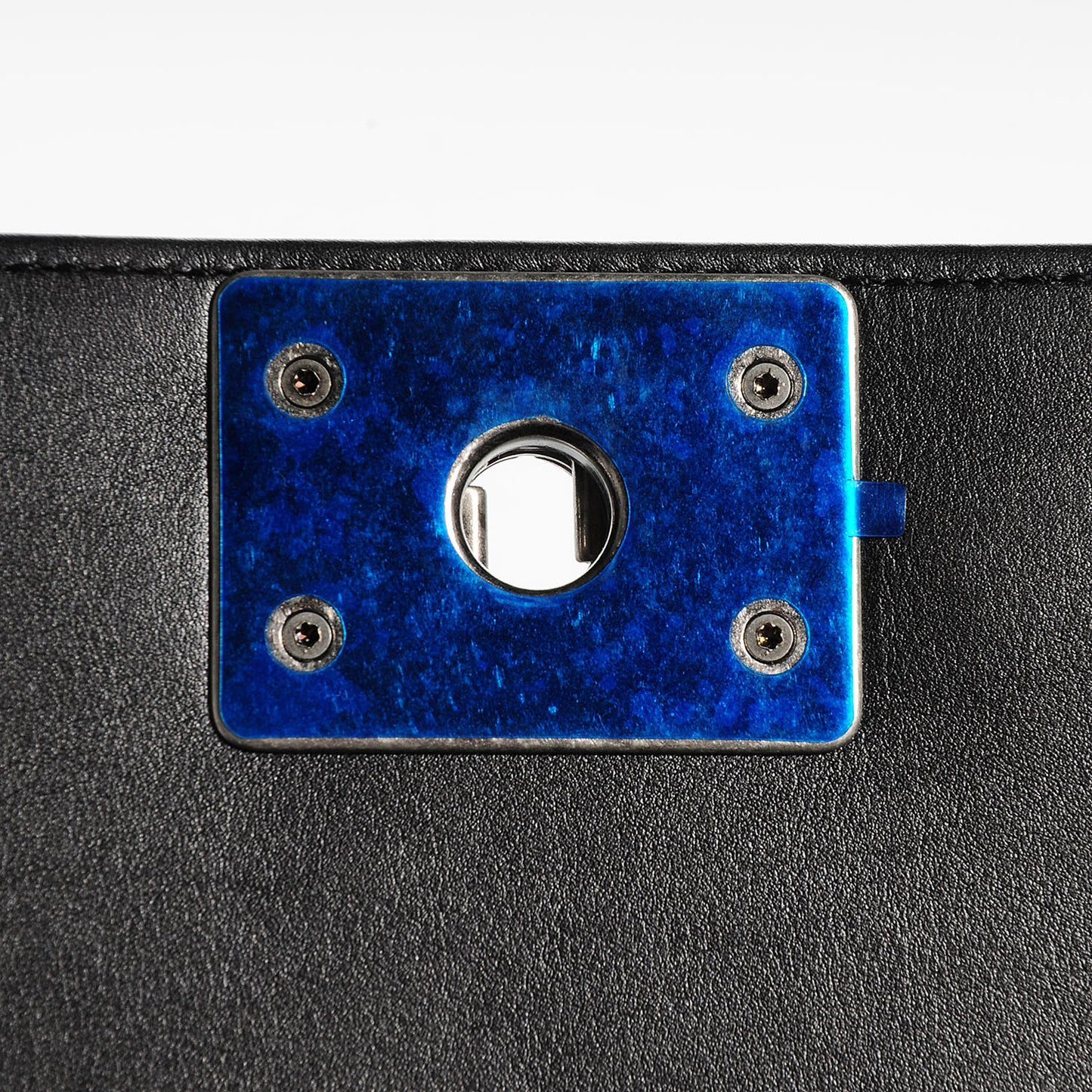 Metallic Calfskin Quilted Medium Boy Flap Black