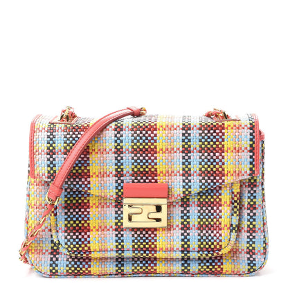 Fendi Nappa Intrecciato Be Baguette Shoulder Bag Multicolor Rosa Ecstasy 1 of 8