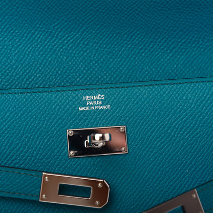 Hermes Epsom Kelly Longue Wallet Bleu Izmir 6 of 7