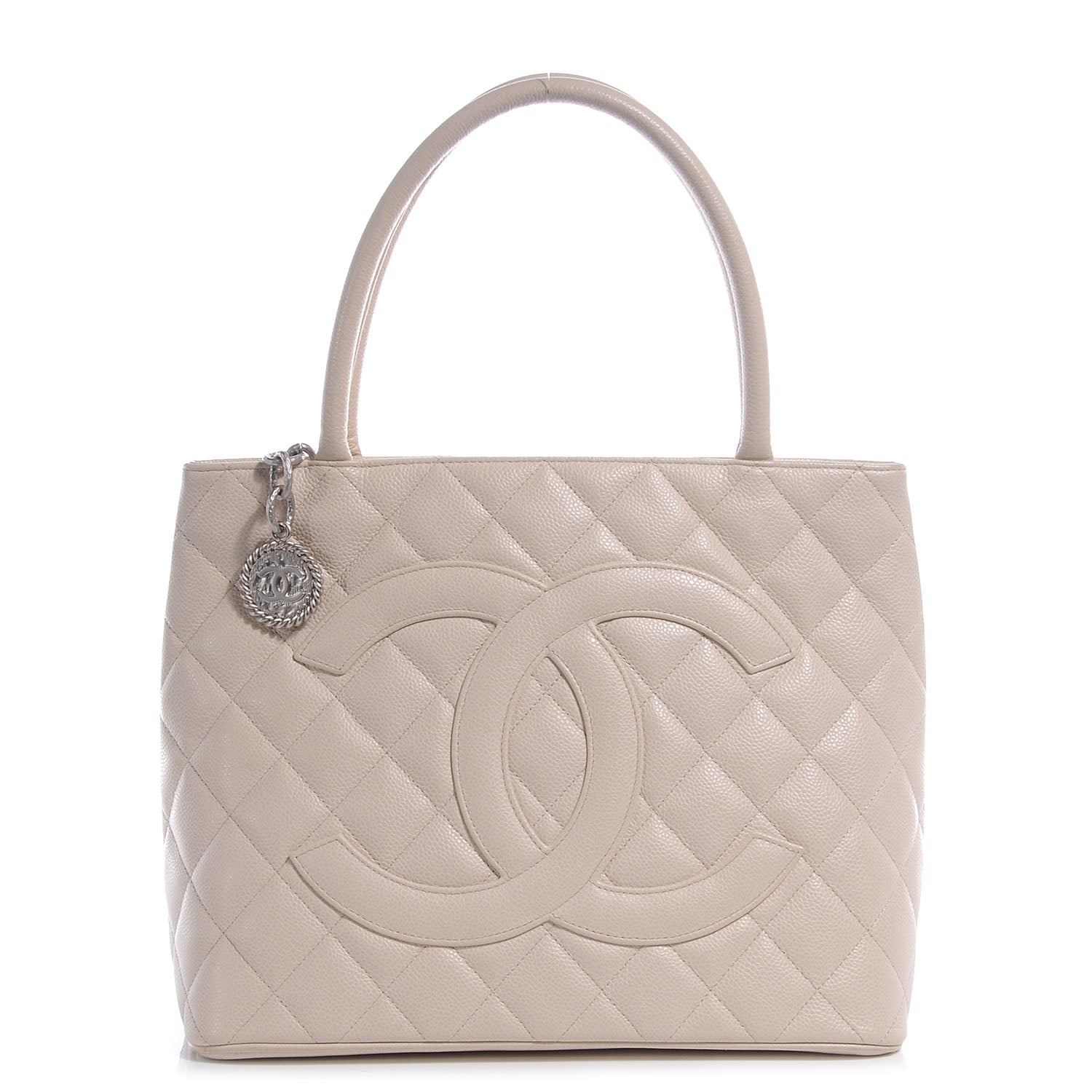 Chanel Caviar Quilted Medallion Tote Light Beige 1 of 7