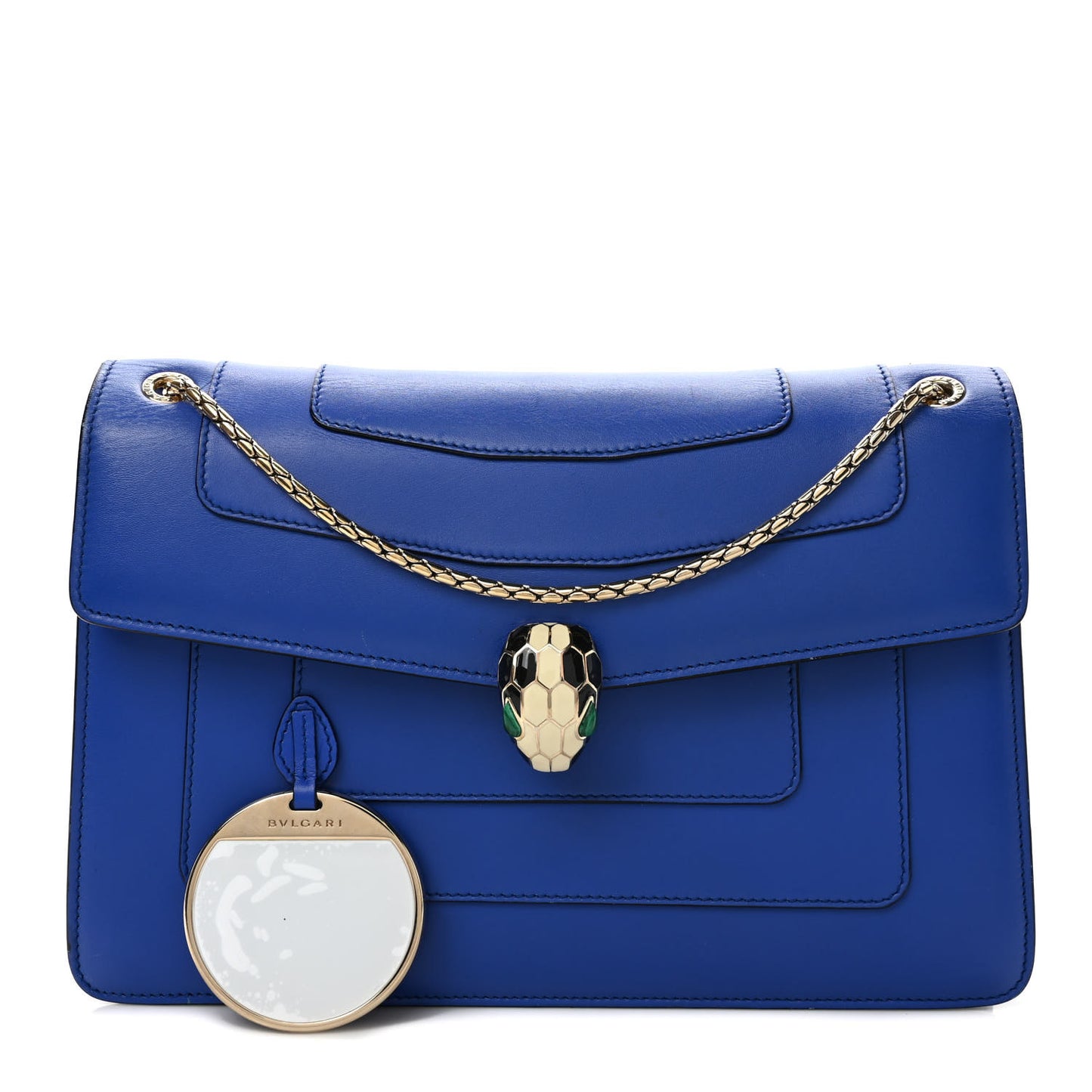 Calfskin Serpenti Forever Shoulder Bag Blue