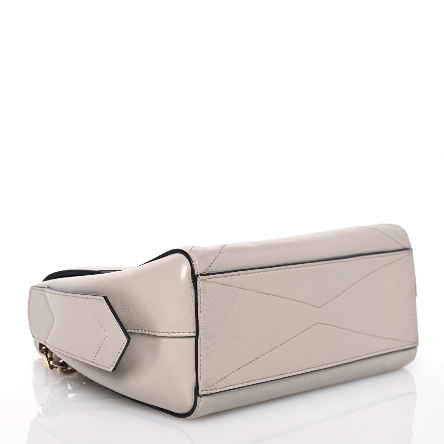 Creased Patent Calfskin Small ID Flap Dune
