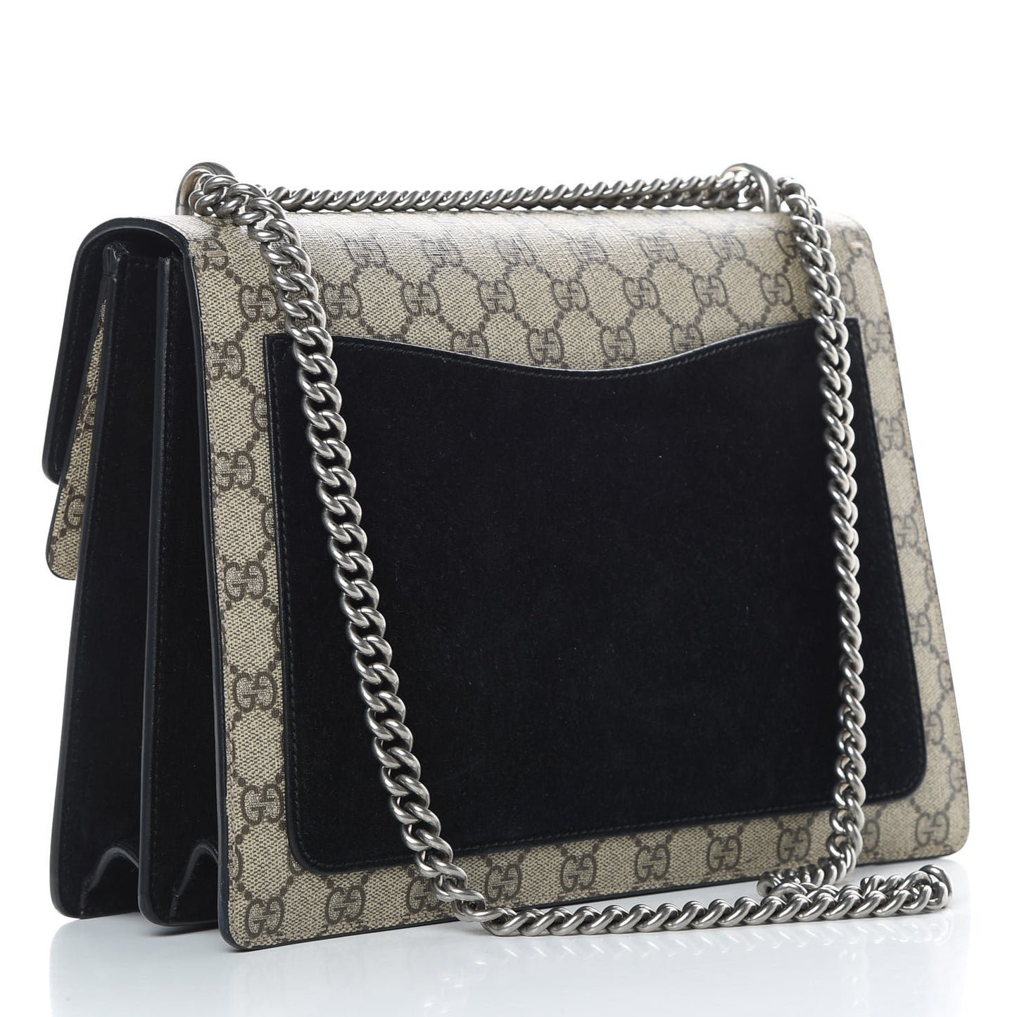 GG Supreme Monogram Medium Dionysus Shoulder Bag Black
