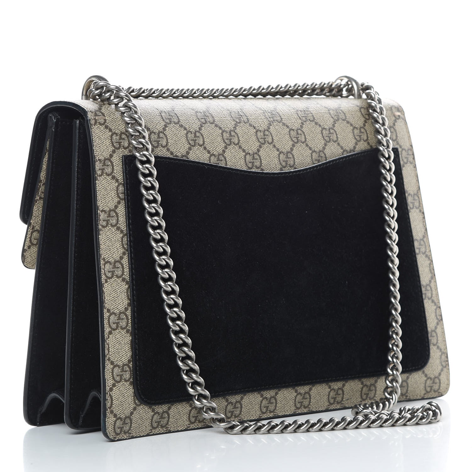Gucci GG Supreme Monogram Medium Dionysus Shoulder Bag Black 3 of 13
