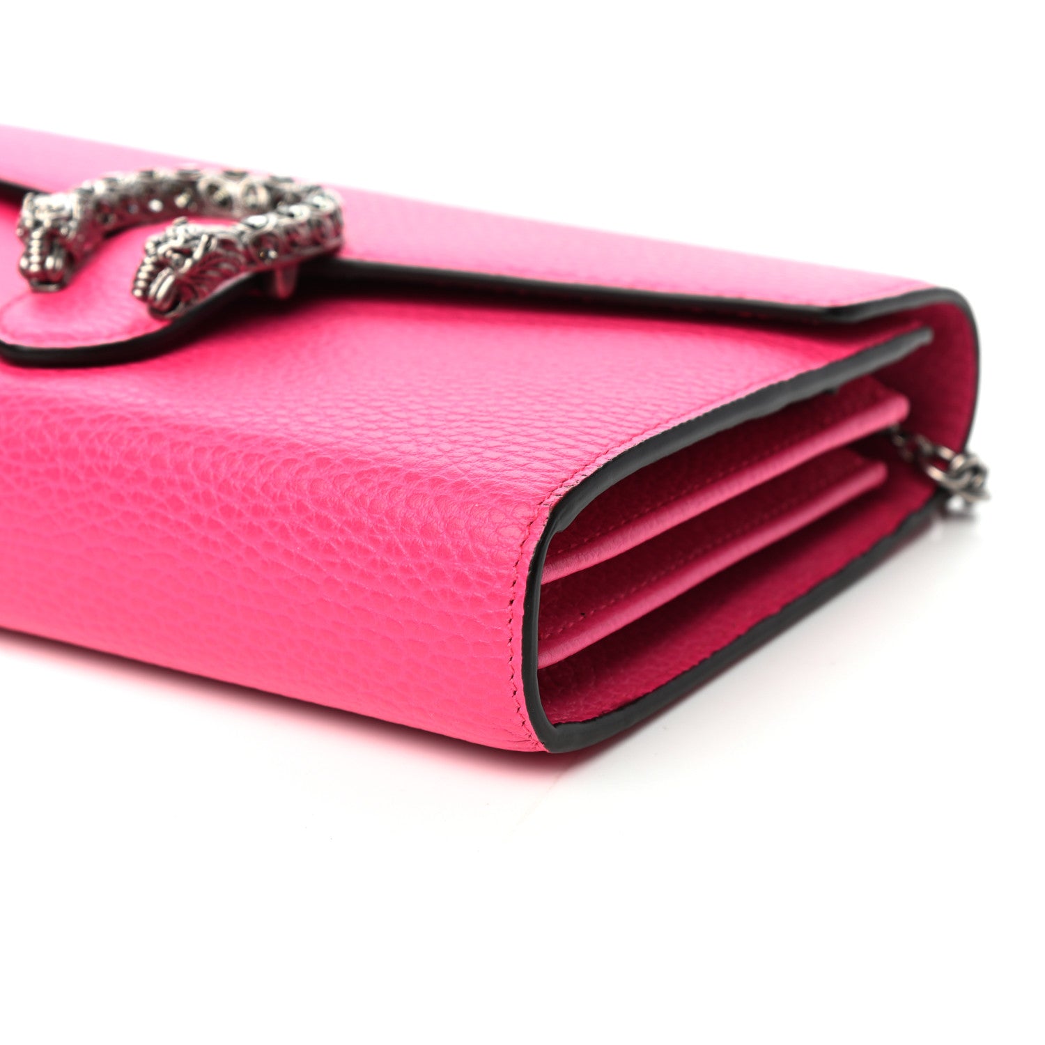 Gucci Dollar Calfskin Crystal Mini Dionysus Chain Wallet Box Pink 9 of 9